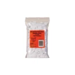Southern Bloomer Rifle Patches .17 cal, clear bag filled with white patches, front view