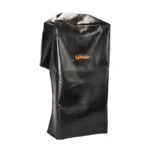 Lyman Press Dust Cover, black rectangular cover in angled front view with orange Lyman logo