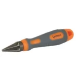 Lyman VLD Chamfer/Reamer, grey and orange handled tool in side view