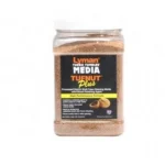Lyman Turbo Tufnut Media tan granules in a clear labeled container