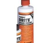 Lyman Turbo Brite Brass Polish, white bottle with orange cap and orange-and-white label