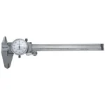 Lyman Stainless Steel Dial Caliper, silver right-side view with round dial