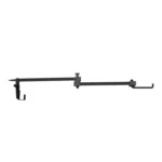 Ardisam River's Edge Bow Hanger, black side view with long arm and upturned hook