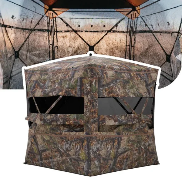 Ardisam (River's Edge/ Barronett Blinds) Barronett Blinds Insight 350 Ground Blind Fence Line Camo