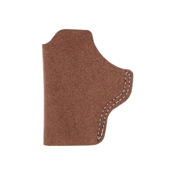 Bianchi Model 6 IWB Holster, brown suede right-hand holster with stitched edge