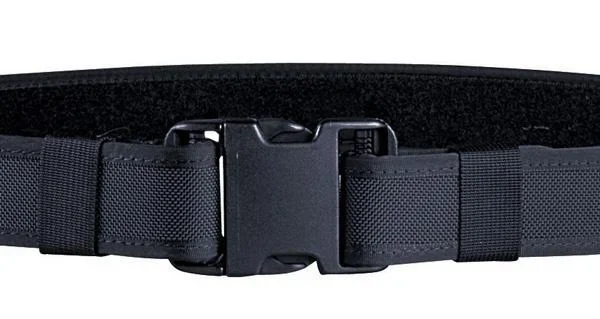 Bianchi Model 7200 Nylon Duty Belt in black, front view with buckle fastened