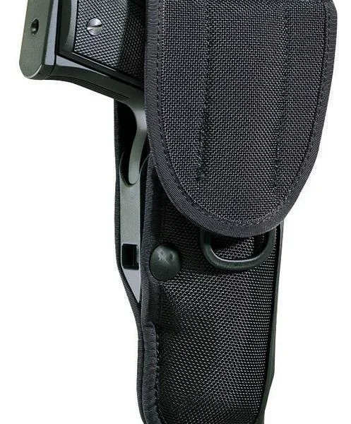 Bianchi Model UM92I holster in OD green with flap, trigger shield and belt loop