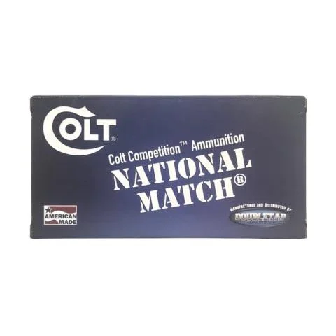 Double Tap Ammunition Double Tap Colt National Match Handgun Ammunition 10mm Auto 180gr FMJ 1140 fps 50/ct