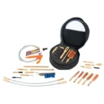 OTIS DELUXE LE CLEANING SYSTEM, open black zip case with rods, brushes, cables and tools