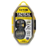 Otis Tactical Cleaning System in clear yellow and black hanging case, front view