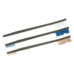 Otis Variety Pack Receiver Brushes, three angled brushes with white, blue and bronze bristles