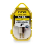 Otis .40 Cal Patriot Series Pistol Cleaning Kit, front view in yellow clear plastic case