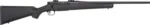 Mossberg Patriot rifle, full right-side view with black synthetic stock and long barrel