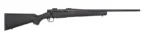 Mossberg Patriot, right-side view with matte black stock, scope mounts and fluted barrel