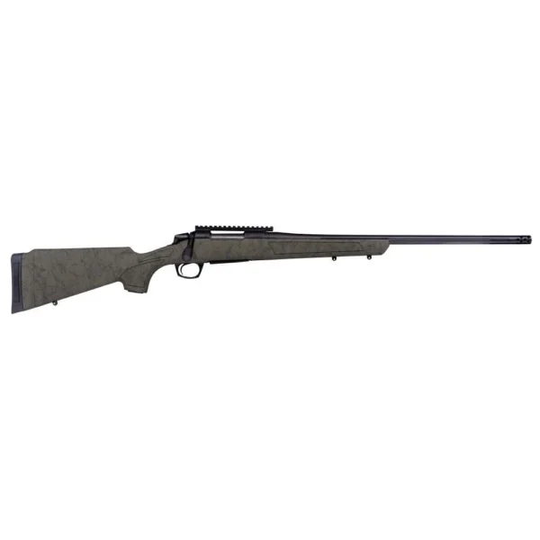 CVA CASCADE XT, right-side view with gray stock, black barrel and top rail