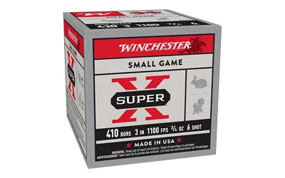 Winchester Ammunition Winchester Super-X High-Brass Shotshells .410 ga 3" 3/4 oz 1100 fps #6 25/ct