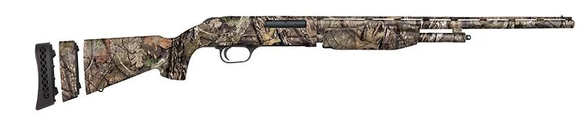 primary-21875 Mossberg 510 Mini Super Bantam All-Purpose shotgun, right-side view with camouflage stock and fore-end