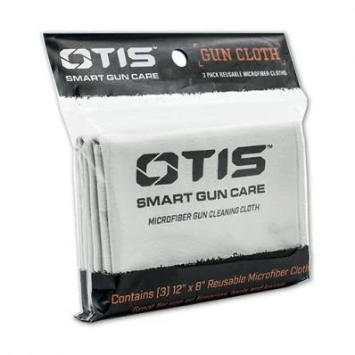 primary-21952 OTIS MICROFIBER GUN CLOTH 3PK, front view of black, white and clear retail package