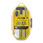 OTIS .22CAL Rifle Rod Cleaning Kit in yellow clear-front case, front view with tools visible