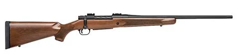 Mossberg Patriot .30-06 SPRG Rifle, right-side view with walnut stock and black fluted barrel