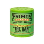 Primos The Original Can Doe Bleat, green cylindrical call with perforated top and front label