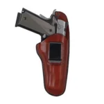 Bianchi Model100 Professional Inside Waistband Holster, tan leather holster holding a handgun