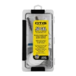 OTIS 50CAL MUZZLELOADER CLEANING KIT in clear handled case with brushes and labeled insert
