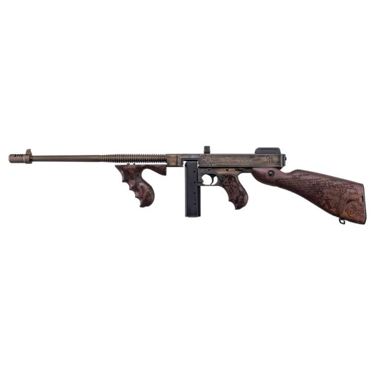 primary-2203 Kahr Arms Thompson 1927A1 "Bonnie & Clyde" Carbine .45 Auto 20rd Stick 50rd Drum Magazines 18" Barrel Wood Stock
