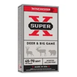 Winchester Ammunition WIN SPRX, gray and red ammunition box, front view