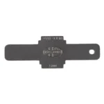 Mossberg Choke Tube Wrench, black flat tool with center fitting and hanging hole, top view