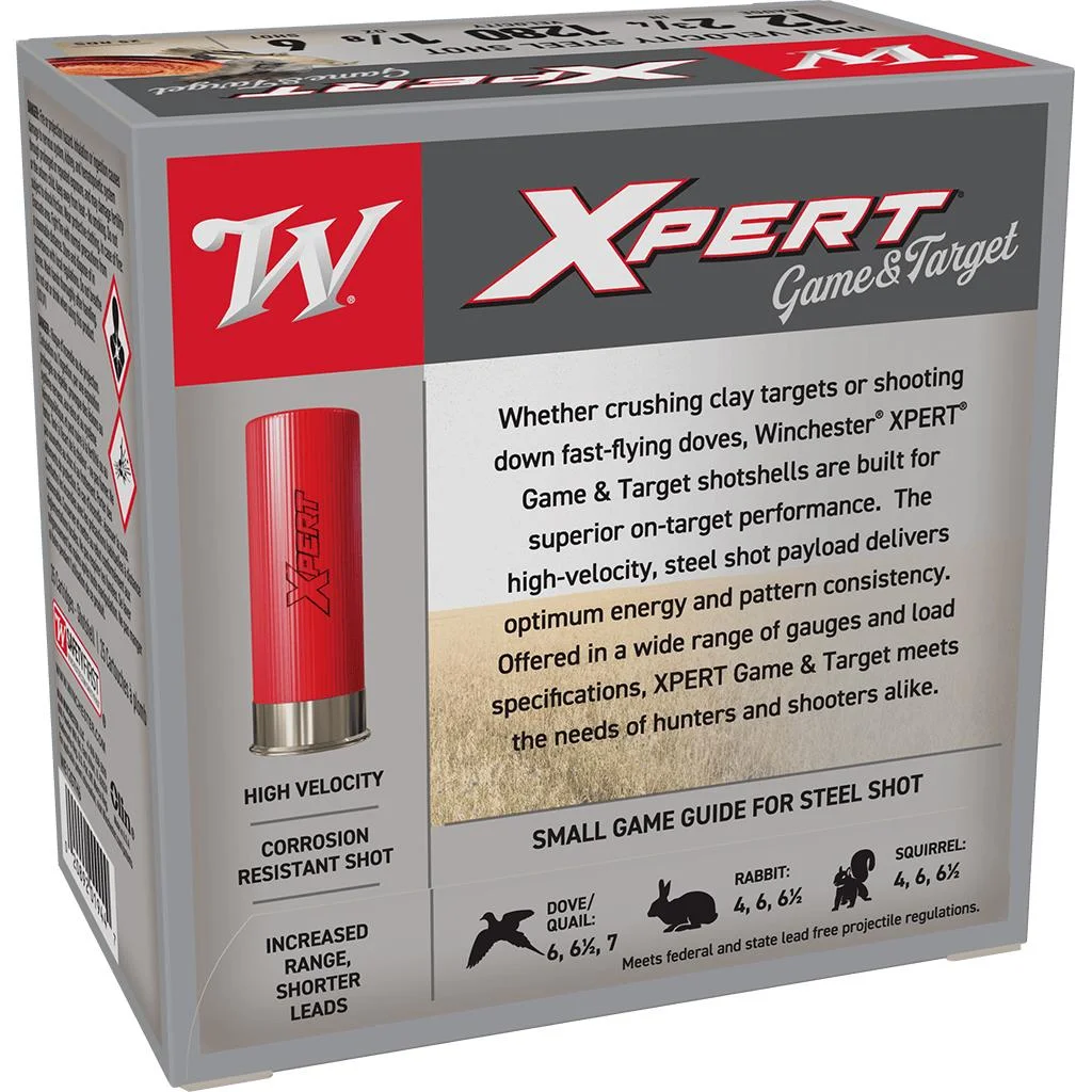 primary-22184 Winchester Ammunition Winchester Xpert Steel Shotshells 12 ga 2-3/4" 1-1/8 oz 1280 fps #6 25/ct