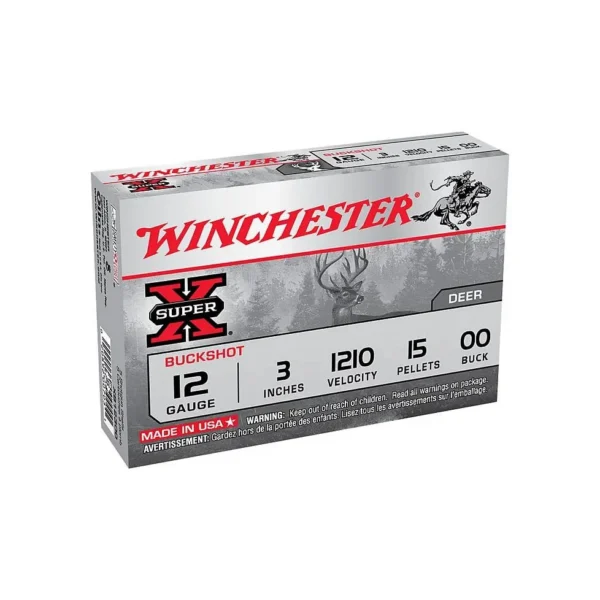 Winchester Ammunition Winchester Super-X Buckshot Shotshells 12 ga 3" 1210 fps #00 15/ct