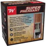 Winchester Super-X Super Pheasant Shotshells, black and red retail box in angled view
