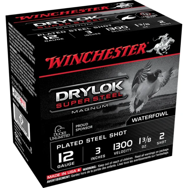 Winchester Ammunition Winchester Super-X Drylok Super Steel Shotshells 12 ga 3" 1-3/8 oz 1375 fps #2 25/ct
