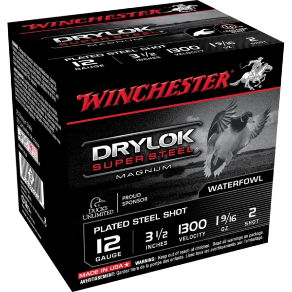 Winchester Ammunition Winchester Super-X Drylok Super Steel Shotshells 12 ga 3-1/2" 1-9/16 oz 1300 fps #2 25/ct