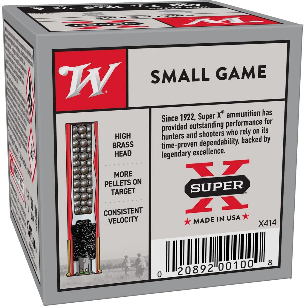 primary-22201 Winchester Ammunition Winchester Super-X High-Brass Shotshells .410 ga 2-1/2" 1/2 oz 1245 fps #4 25/ct