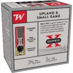 Winchester Super-X Game Shotshells, gray box shown from angled rear view with red branding