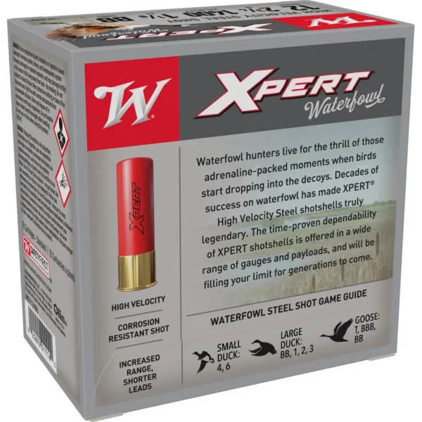 Winchester Ammunition Winchester Xpert High-Velocity Steel Shotshells 12 ga 2-3/4" 1-1/8 oz 1400 fps #BB 25/ct