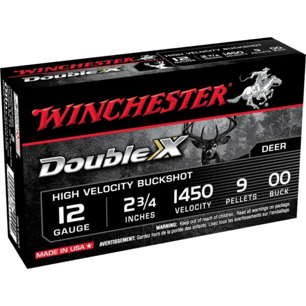 Winchester Ammunition WIN DBL X HV 12GA 2.75" 00BK 9P 5/