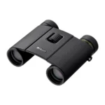 Nikon Trailblazer II binoculars black front three-quarter view with ribbed body and focus wheel