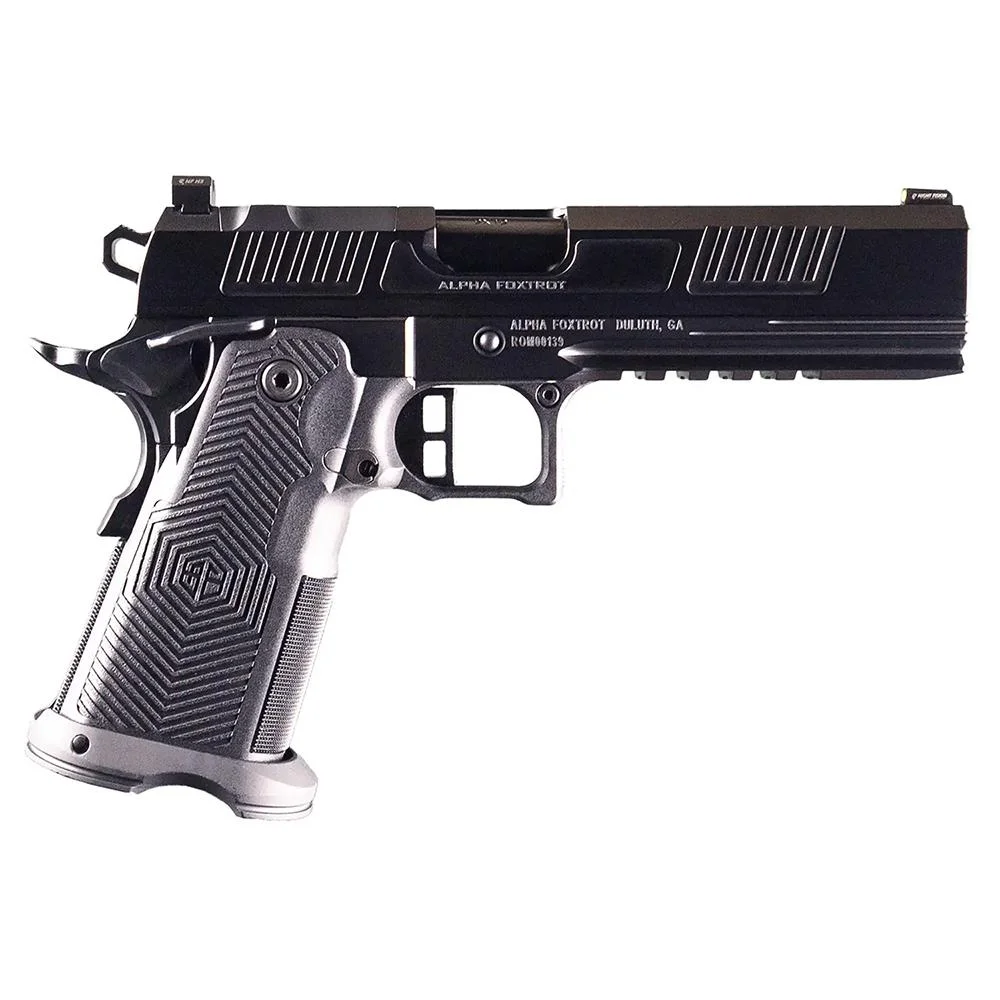 primary-223 Alpha Foxtrot AF1911 Romulus Handgun 9mm Luger 20rd Magazine 5" Barrel Black RMS-c Cut