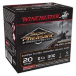 Winchester Diamond Grade Super Pheasant Shotshells, black retail box in angled front view