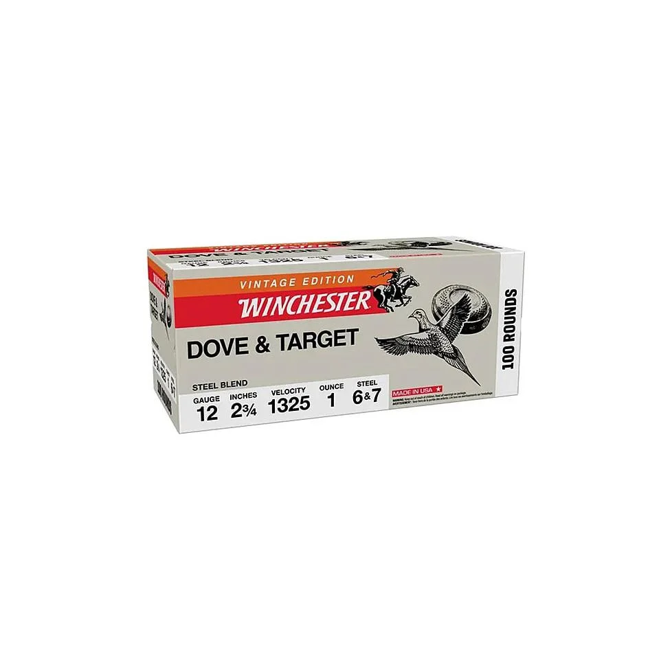 primary-22315 Winchester Ammunition Winchester Dove & Target Steel Blend Shotshells 12ga 2-3/4" 1oz 1325 fps #6&7 100/ct