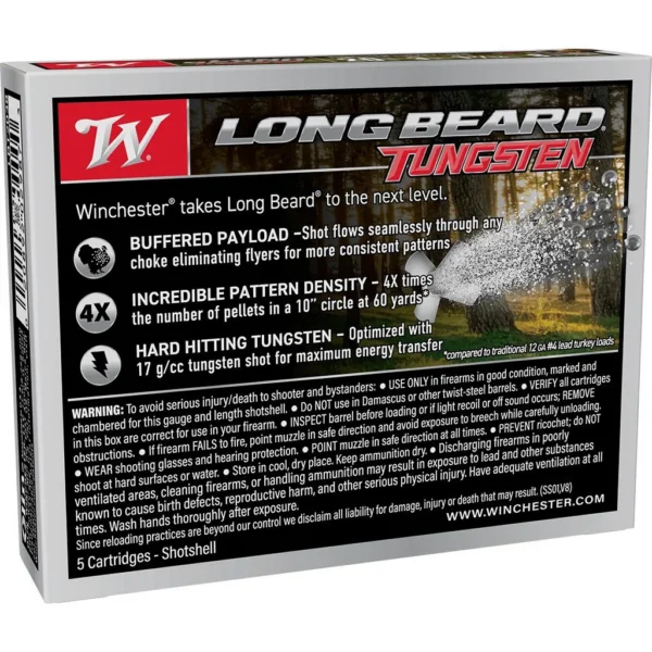 Winchester Ammunition Winchester Long Beard Tungsten Shotshell 20ga 3" 1-9/16oz 1100 fps #8 5/ct