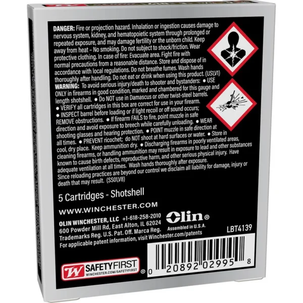 Winchester Ammunition Winchester Long Beard Tungsten Shotshell 410ga 3" 13/16oz 1100 fps #9 5/ct