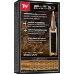 Winchester Ballistic Silvertip Rifle Ammunition, black box shown from front and side