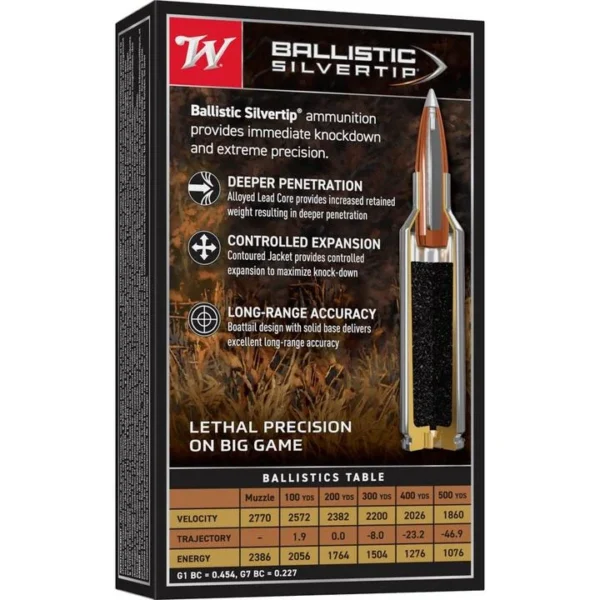 Winchester Ammunition Winchester Ballistic Silvertip Rifle Ammunition 7mm-08 Rem 140 gr. PT 2770 fps 20/ct