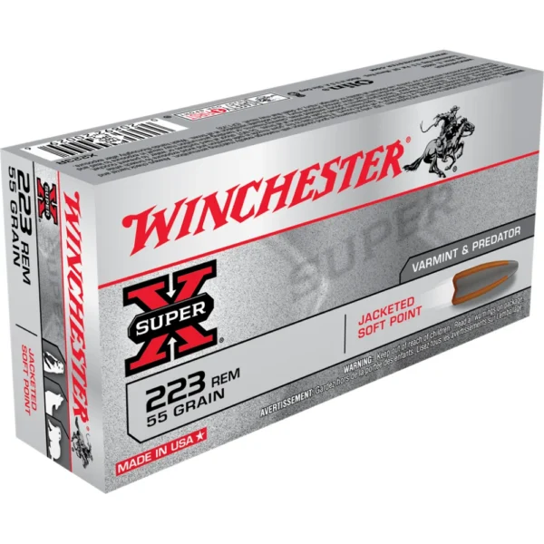 Winchester Ammunition Winchester Super-X Rifle Ammunition .223 Rem 55 gr. JSP 3240 fps 20/ct