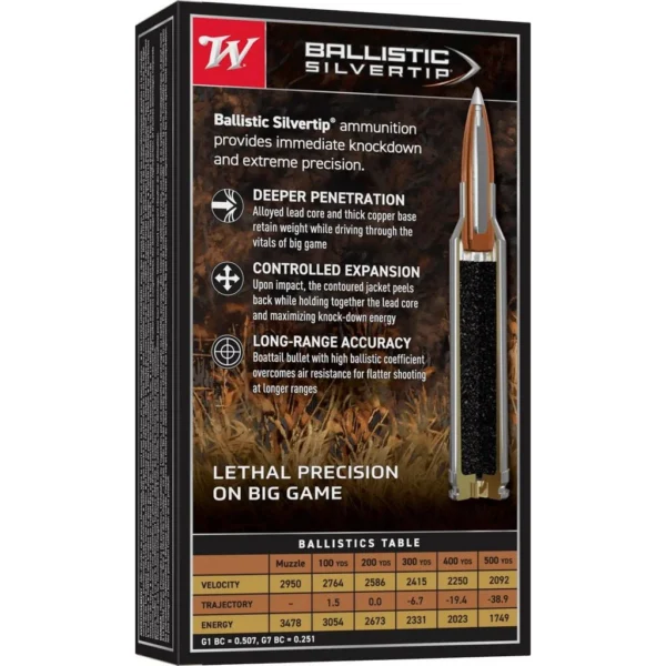 Winchester Ammunition Winchester Ballistic Silvertip Rifle Ammunition .300 Win Mag 180 gr. PT 2950 fps 20/ct