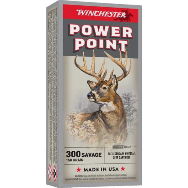 Winchester Ammunition Winchester Super-X Power Point Rifle Ammunition .300 Savage 150 gr. PSP 2630 fps 20/ct